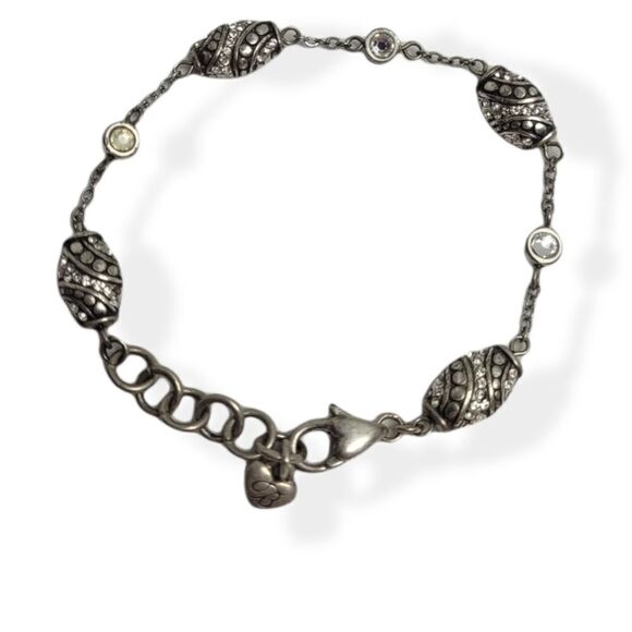 BRIGHTON silver plated bracelet design lobster claw clasp - Picture 2 of 6